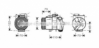 AVA QUALITY COOLING vwak240 -  Компрессор, кондиционер